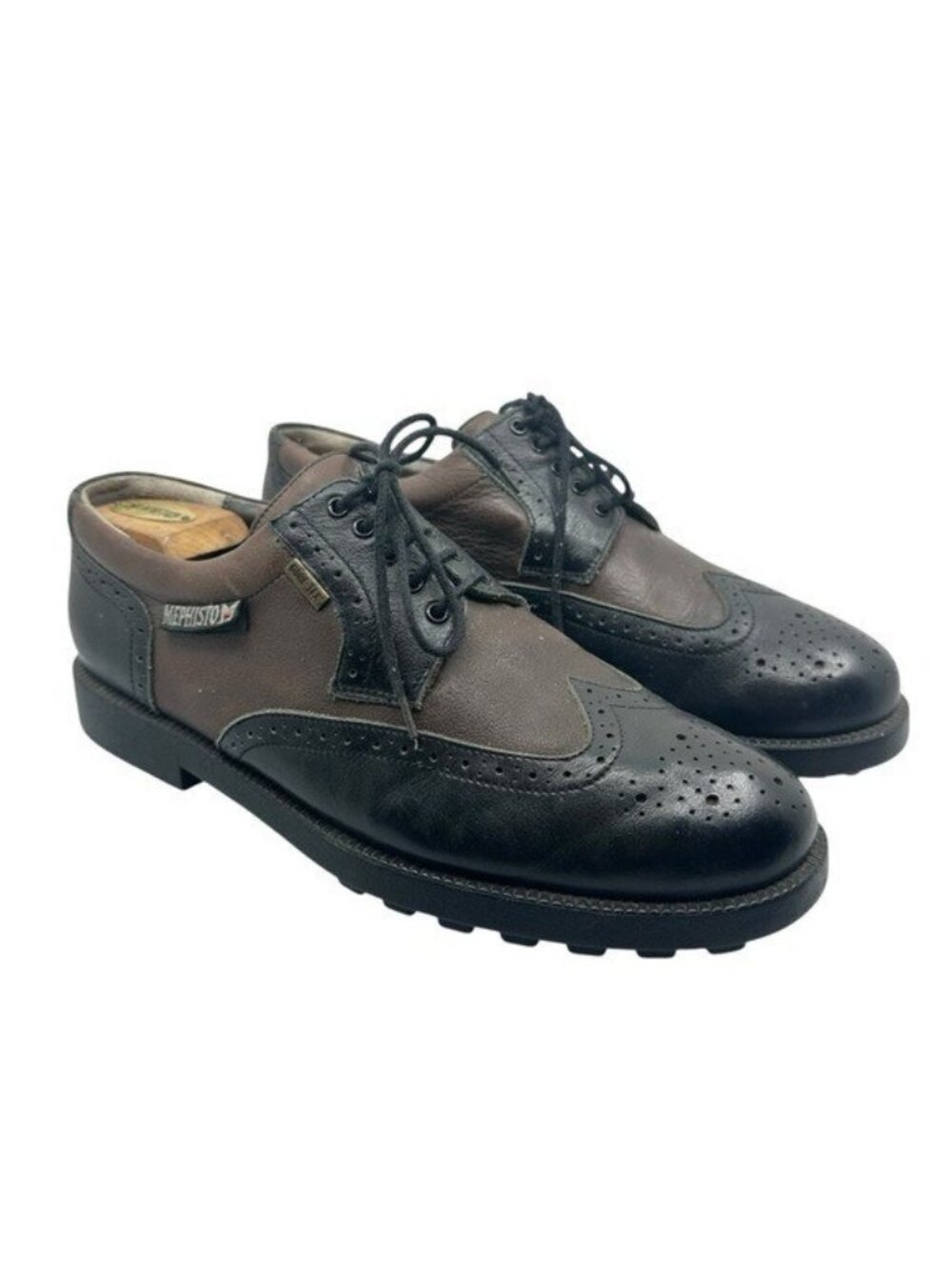 Mephisto Men's 9.5 Leather Vintage Golf Shoes Wingtip GTX Waterproof Gore-Tex